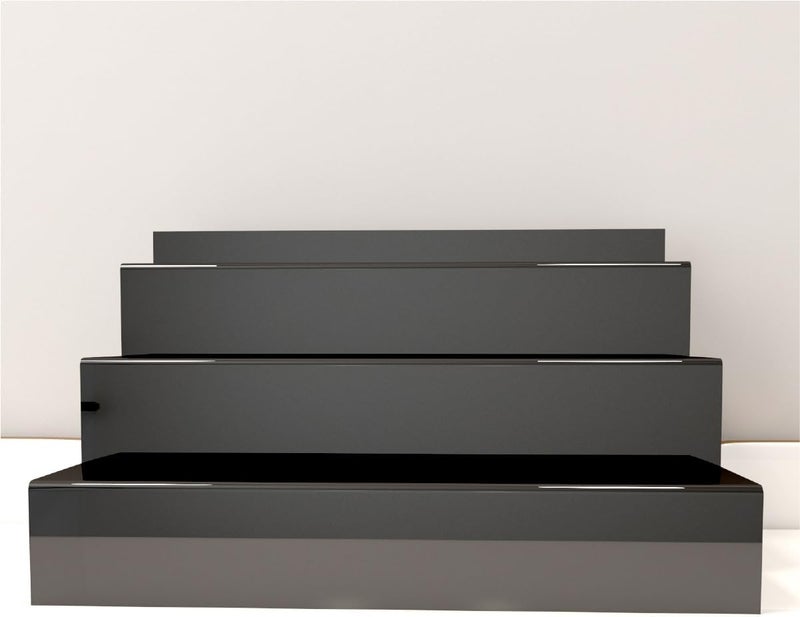 YMVV 12 IN Mirror Black Acrylic 3 Tier Display Riser Perfume Organizer, Perfume Cologne Organizer Holder, Pops Toy Figures, Clear Cupcake Riser, Dessert Shelf - Image 5